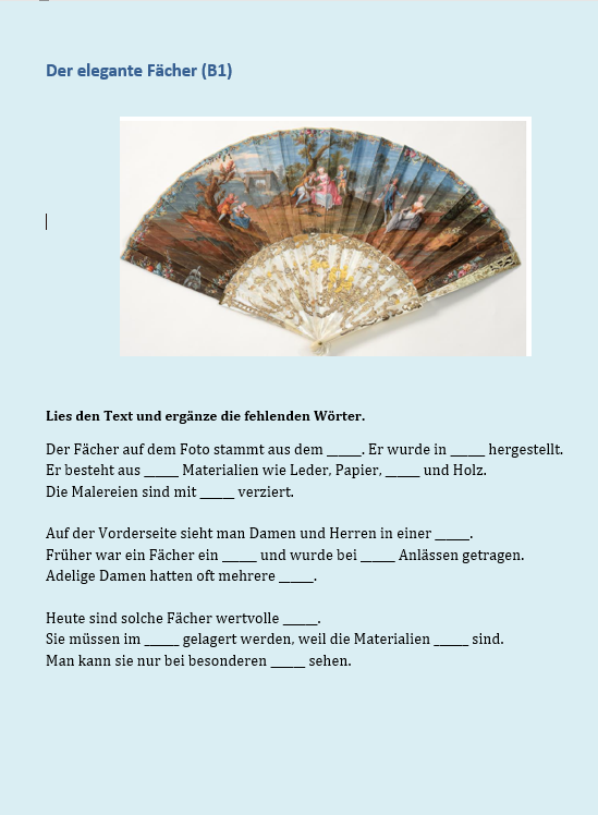 ARbeitsblatt Gintare