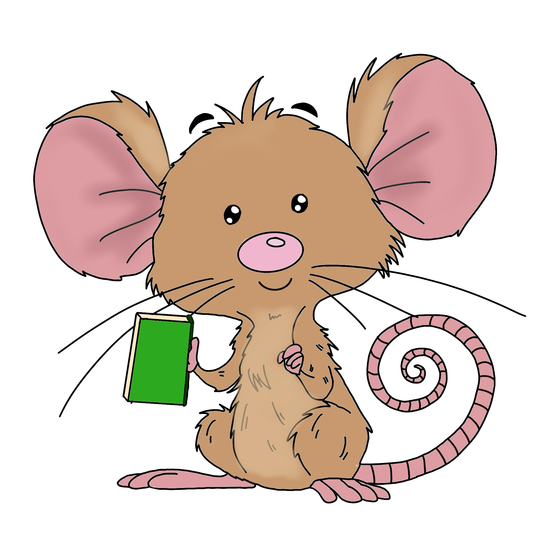 Maus mit Buch