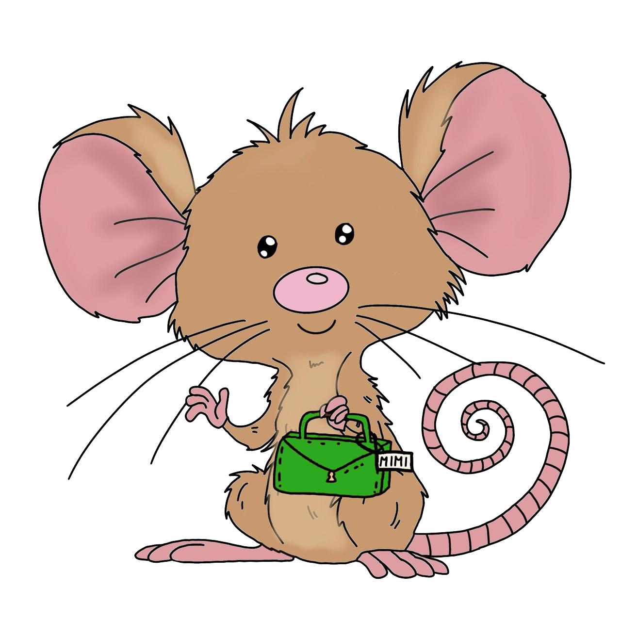 Maus mit Tasche
